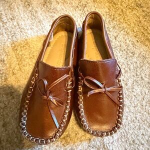 Elephantito Brown Leather Kids Moccasin Shoes